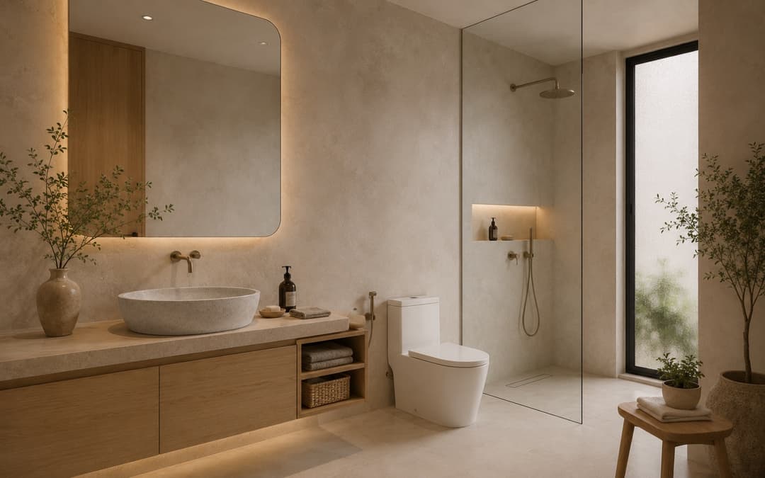 Japandi bathroom