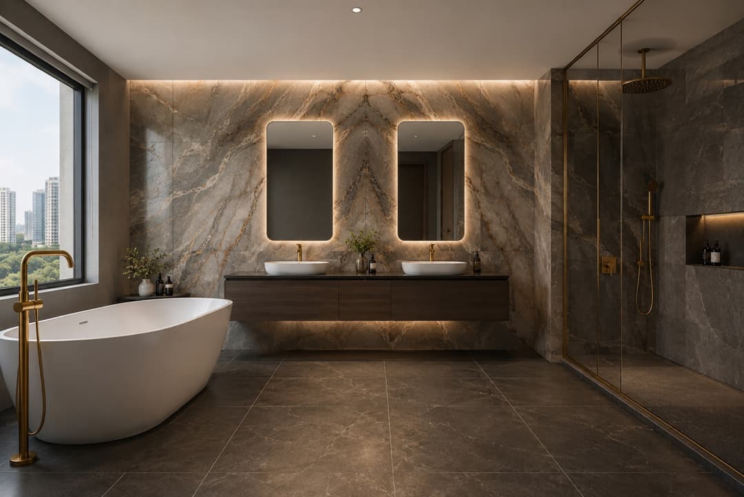 Modern luxe bathroom