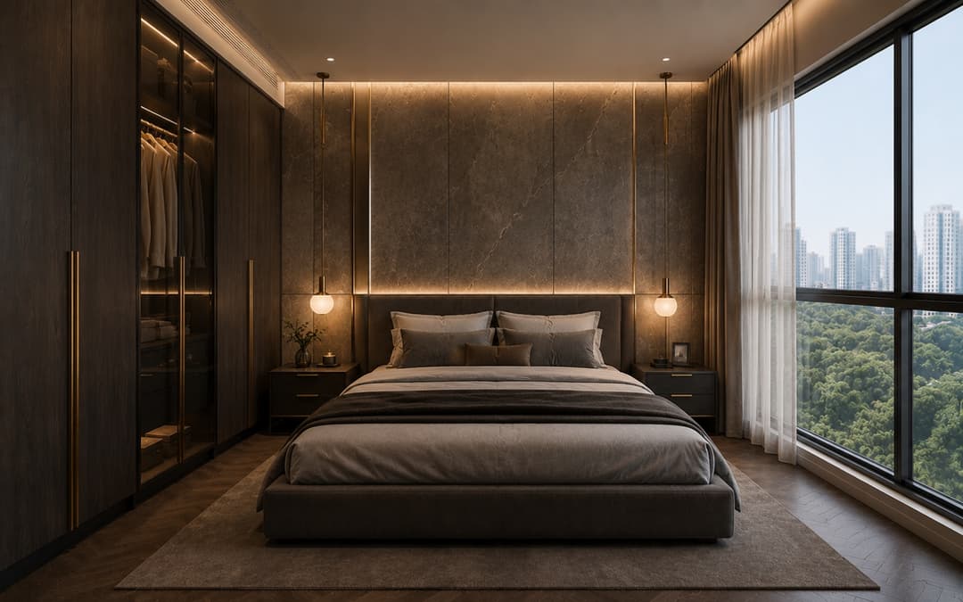 Modern luxe bedroom