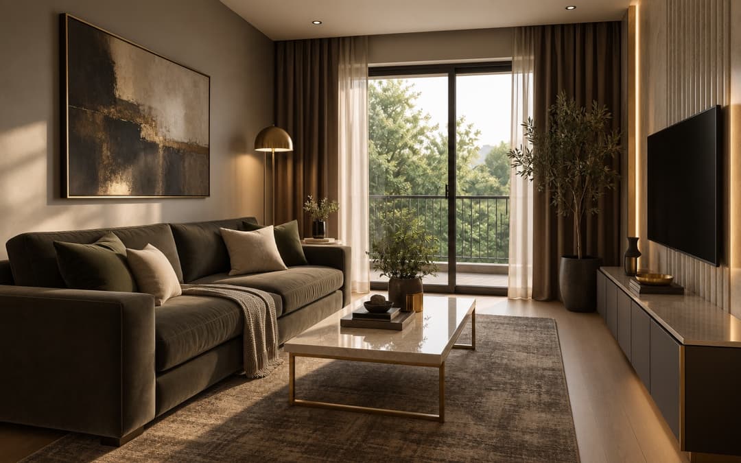 Modern luxe living room
