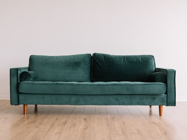 Velvet three-seater